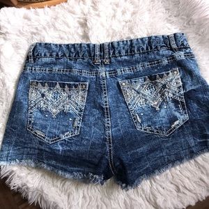 Amethyst Denim Boho Shorts Size 11